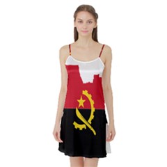 Angola Flag Map Geography Outline Satin Night Slip by Sapixe