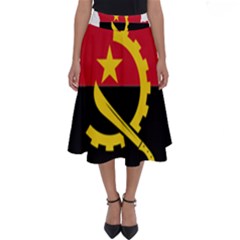 Angola Flag Map Geography Outline Perfect Length Midi Skirt by Sapixe