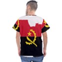 Angola Flag Map Geography Outline Men s V-Neck Scrub Top View2