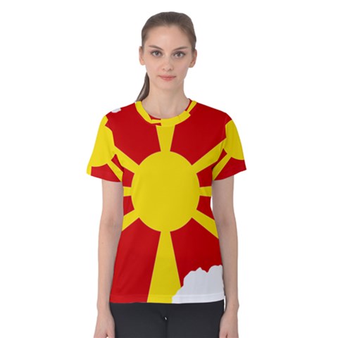 Macedonia Country Europe Flag Women s Cotton Tee by Sapixe