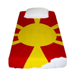 Macedonia Country Europe Flag Fitted Sheet (single Size)