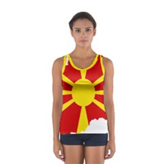 Macedonia Country Europe Flag Sport Tank Top  by Sapixe