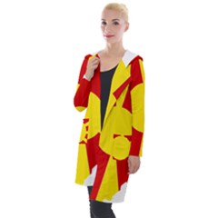 Macedonia Country Europe Flag Hooded Pocket Cardigan by Sapixe