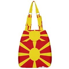 Macedonia Country Europe Flag Center Zip Backpack by Sapixe