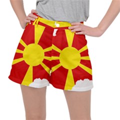 Macedonia Country Europe Flag Ripstop Shorts by Sapixe