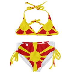 Macedonia Country Europe Flag Kids  Classic Bikini Set by Sapixe