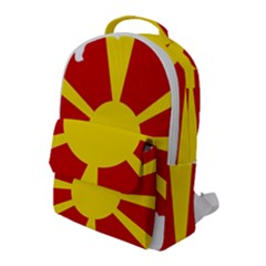 Macedonia Country Europe Flag Flap Pocket Backpack (large) by Sapixe