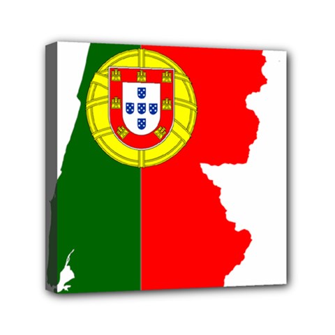 Portugal Flag Borders Cartography Mini Canvas 6  X 6  (stretched) by Sapixe