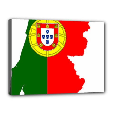 Portugal Flag Borders Cartography Canvas 16  X 12  (stretched) by Sapixe