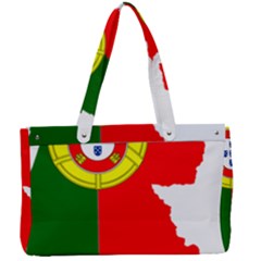 Portugal Flag Borders Cartography Canvas Work Bag by Sapixe