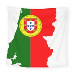 Portugal Flag Borders Cartography Square Tapestry (large) by Sapixe