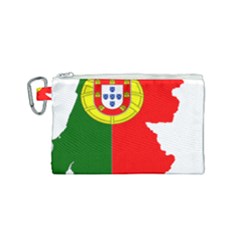 Portugal Flag Borders Cartography Canvas Cosmetic Bag (small) by Sapixe