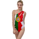 Portugal Flag Borders Cartography To One Side Swimsuit View1