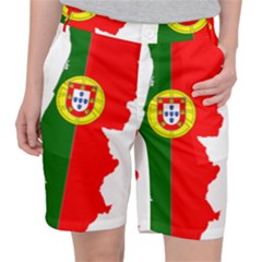 Portugal Flag Borders Cartography Pocket Shorts by Sapixe