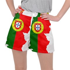 Portugal Flag Borders Cartography Ripstop Shorts by Sapixe