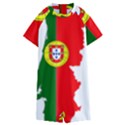 Portugal Flag Borders Cartography Kids  Boyleg Half Suit Swimwear View1