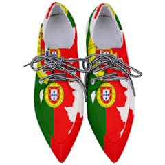 Portugal Flag Borders Cartography Pointed Oxford Shoes