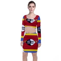 Swaziland Flag Map Geography Top and Skirt Sets