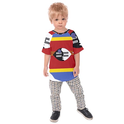 Swaziland Flag Map Geography Kids  Raglan Tee by Sapixe