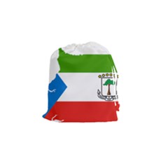 Equatorial Guinea Flag Map Drawstring Pouch (small) by Sapixe