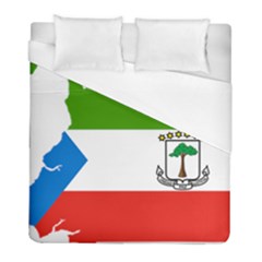 Equatorial Guinea Flag Map Duvet Cover (full/ Double Size) by Sapixe