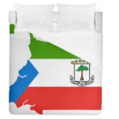 Equatorial Guinea Flag Map Duvet Cover (queen Size) by Sapixe