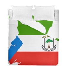 Equatorial Guinea Flag Map Duvet Cover Double Side (full/ Double Size) by Sapixe