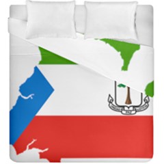 Equatorial Guinea Flag Map Duvet Cover Double Side (king Size) by Sapixe