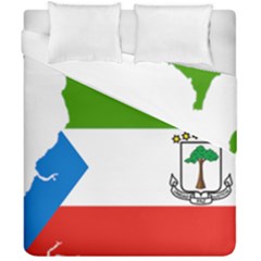 Equatorial Guinea Flag Map Duvet Cover Double Side (california King Size) by Sapixe