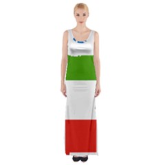 Equatorial Guinea Flag Map Thigh Split Maxi Dress by Sapixe