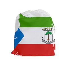 Equatorial Guinea Flag Map Drawstring Pouch (xl) by Sapixe