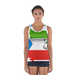 Equatorial Guinea Flag Map Sport Tank Top  by Sapixe