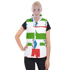 Equatorial Guinea Flag Map Women s Button Up Vest by Sapixe