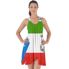 Equatorial Guinea Flag Map Show Some Back Chiffon Dress by Sapixe