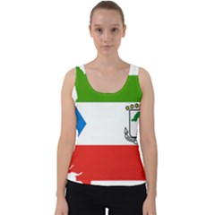 Equatorial Guinea Flag Map Velvet Tank Top by Sapixe