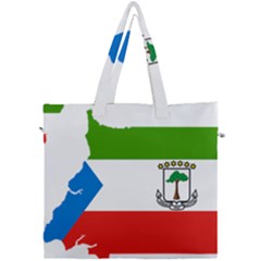 Equatorial Guinea Flag Map Canvas Travel Bag by Sapixe