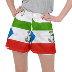 Equatorial Guinea Flag Map Ripstop Shorts by Sapixe