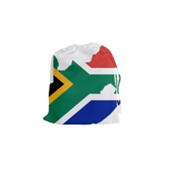 Africa Borders Country Flag Drawstring Pouch (small) by Sapixe