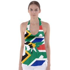 Africa Borders Country Flag Babydoll Tankini Top by Sapixe