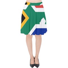 Africa Borders Country Flag Velvet High Waist Skirt by Sapixe