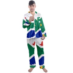 Africa Borders Country Flag Men s Satin Pajamas Long Pants Set