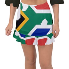 Africa Borders Country Flag Fishtail Mini Chiffon Skirt by Sapixe