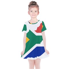 Africa Borders Country Flag Kids  Simple Cotton Dress by Sapixe