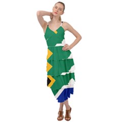 Africa Borders Country Flag Layered Bottom Dress