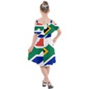 Africa Borders Country Flag Kids  Cut Out Shoulders Chiffon Dress View2