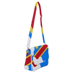 Democratic Republic Of The Congo Flag Shoulder Bag With Back Zipper by Sapixe