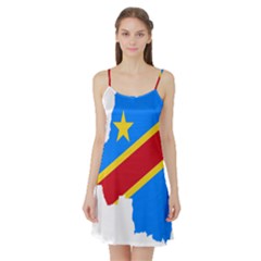 Democratic Republic Of The Congo Flag Satin Night Slip by Sapixe