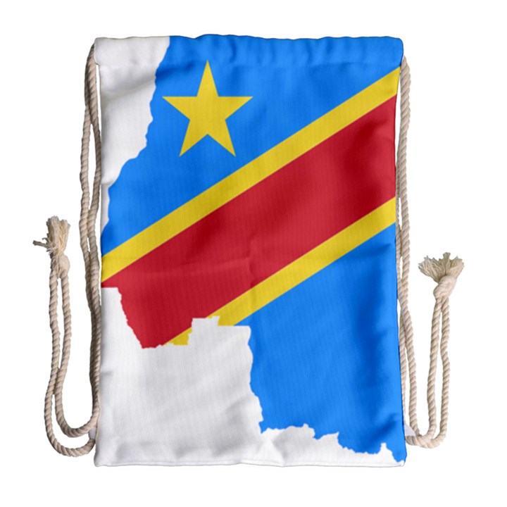 Democratic Republic Of The Congo Flag Drawstring Bag (Large)