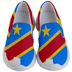 Democratic Republic Of The Congo Flag Kids  Lightweight Slip Ons by Sapixe