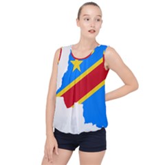 Democratic Republic Of The Congo Flag Bubble Hem Chiffon Tank Top by Sapixe